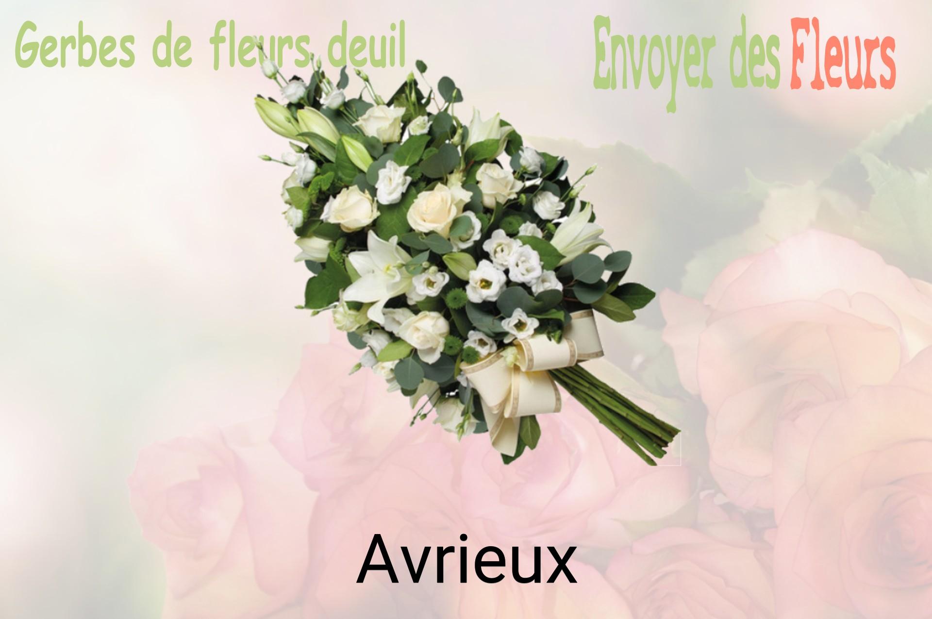 Gerbe de fleurs de deuil livrée à Avrieux